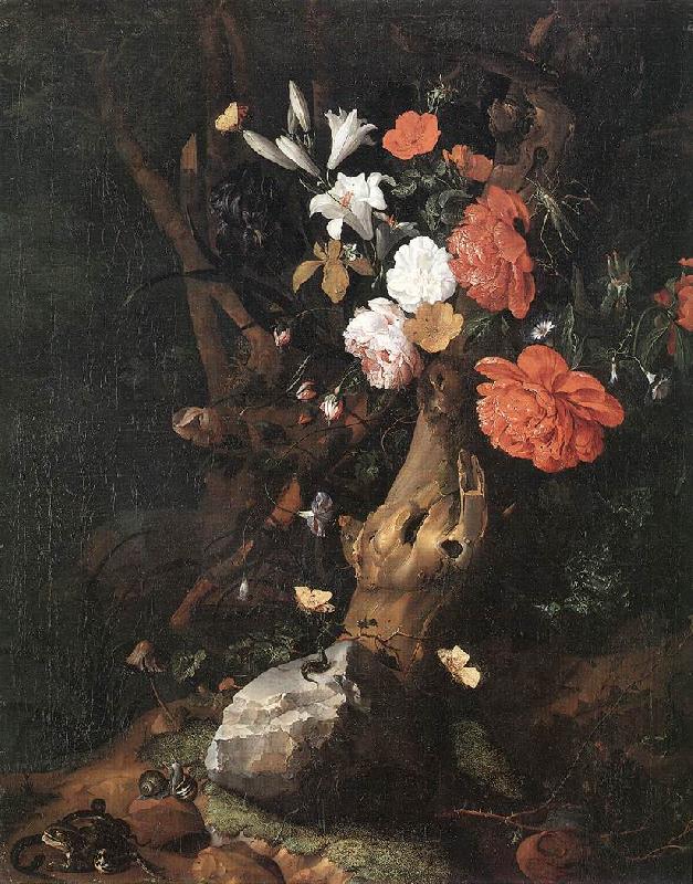 RUYSCH, Rachel Flowers on a Tree Trunk af